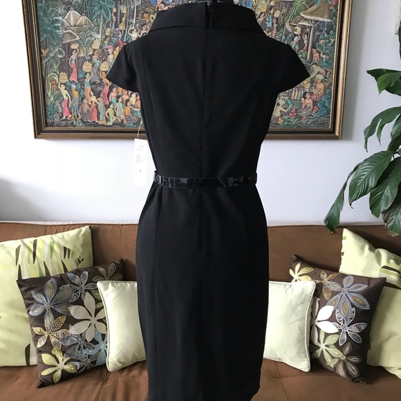 NWT Anne Klein Classy Black Dress w Belt 6 - Picture 3 of 5